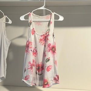 White floral tank
